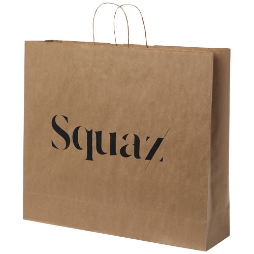 Sac papier Kraft 49,5x44x14cm personnalisable - XXL Marron kraft